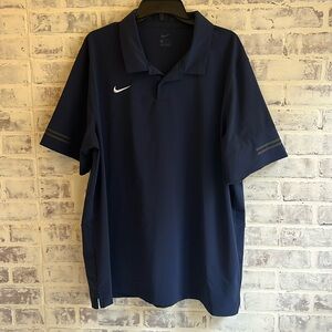 Nike Men’s Polo Short Sleeved Navy Golf Swoosh Lightweight Tee Size XXL